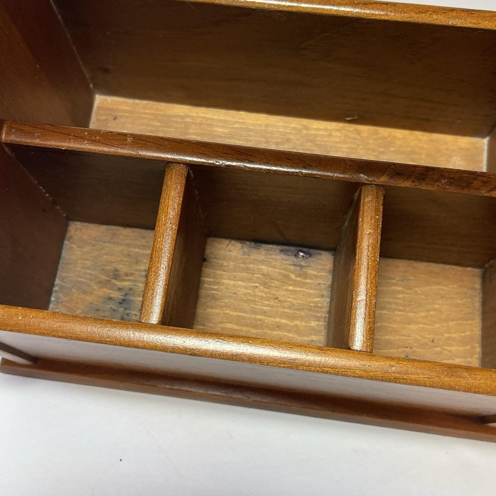 Pfaltzgraff Yorktowne Wooden Utensil/Silverware-Pen/Pencil Caddy Cottagecore VTG - Picture 8 of 16